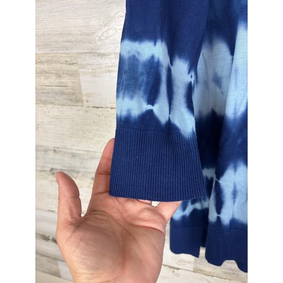 LOGO Lori Goldstein Womens Small Blue Tie-Dye Lightweight Pullover Sweater NEW - Picture 7 of 7